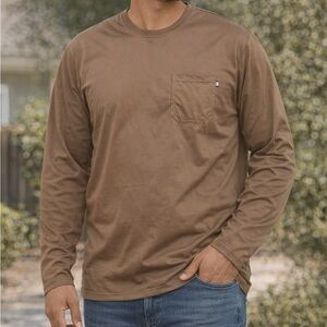 Tradesmax Pro Workwear Performance Wear Men's Brown Long Sleeve T-Shirt Size XXL